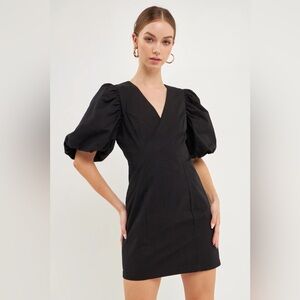 Endless Rose Puff Sleeve Mini Dress Medium (NWT)